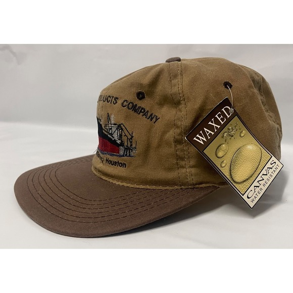 OILTANKING HOUSTON WAXED CANVAS WATER RESISTANT OUTDOOR CAP MADE IN USA VINTAGE - Picture 7 of 11
